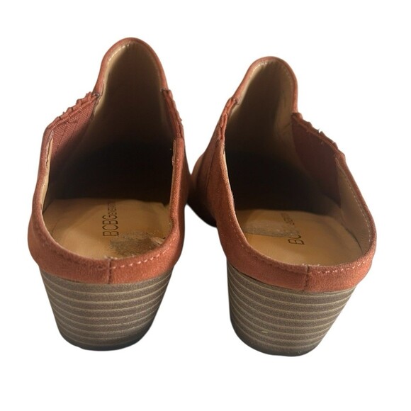 BCBG Generation Lori Faux Suede Rust Slide Mules Heel Shoe Sandals Womens 7B - Picture 8 of 13